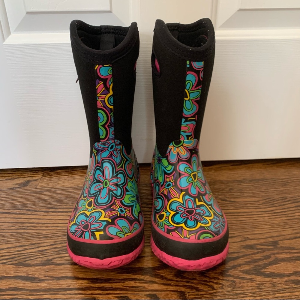 Perfect Storm Girls Winter Snow Boots Power Flower Hippie Retro Pink Sz 3
